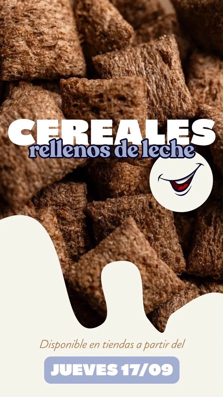 Cereales rellenos de leche, edicion especial